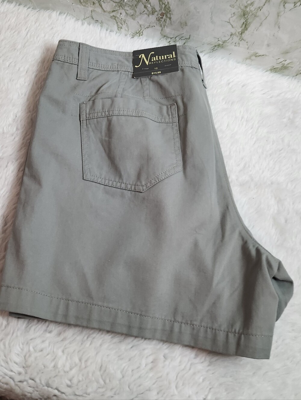 Natural Reflections Gray Twill Shorts